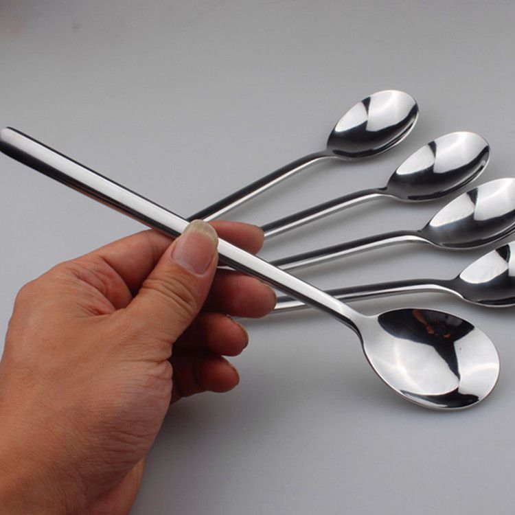 Stainless Steel Korean Rice Spoon Long Handle Korean spoon [20.5*4cm] view 2