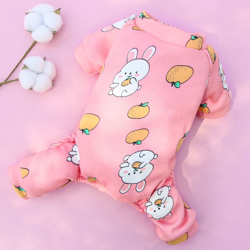 Shine Polyester Four Leg Dog Cat Pet Clothes 016D Four Leg Pants Powder White — image 1