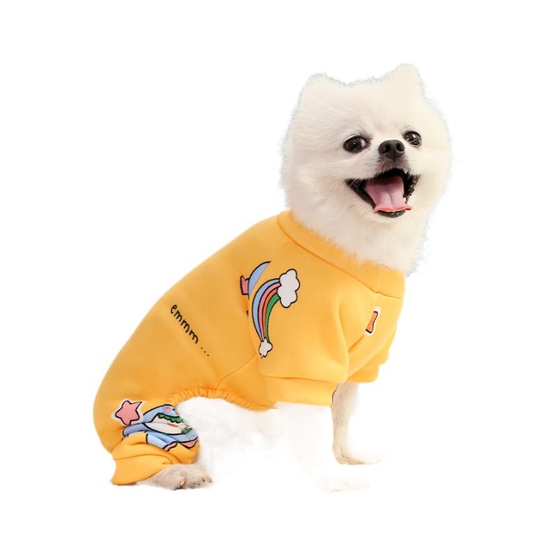 Shine Polyester Four Leg Dog Cat Pet Clothes 016D Four Leg Pants Powder White view 6
