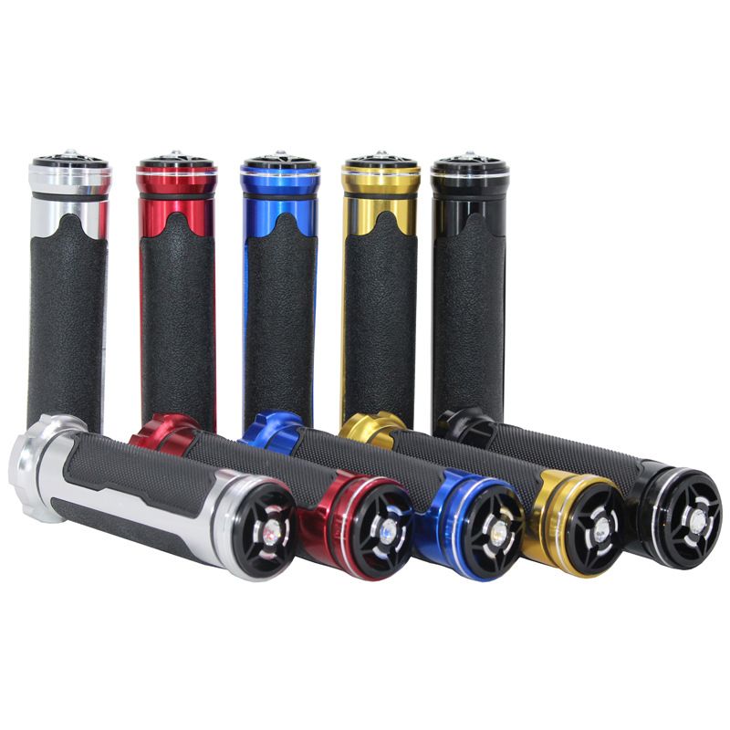 MOXI Motorcycle Handle Grips Rubber Aluminum Alloy 1 217 handle glue-blue view 2