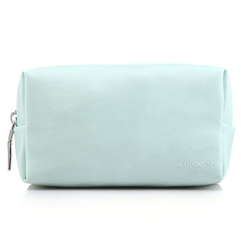 Tuckson PU Leather Storage Bag for MacBook Accessories Mint Green 17*10*5.5cm