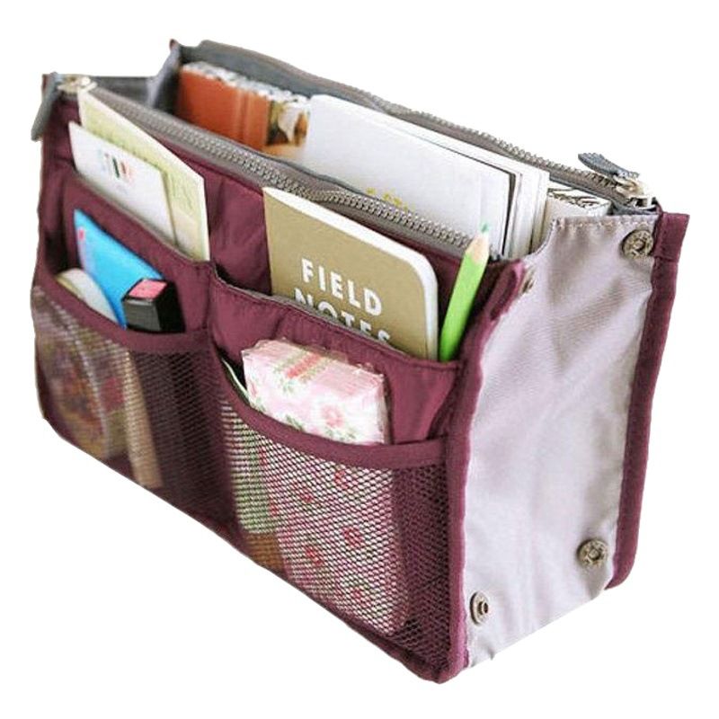 Craftsman Double Zipper Makeup Bag Oxford Cloth Royal blue view 2