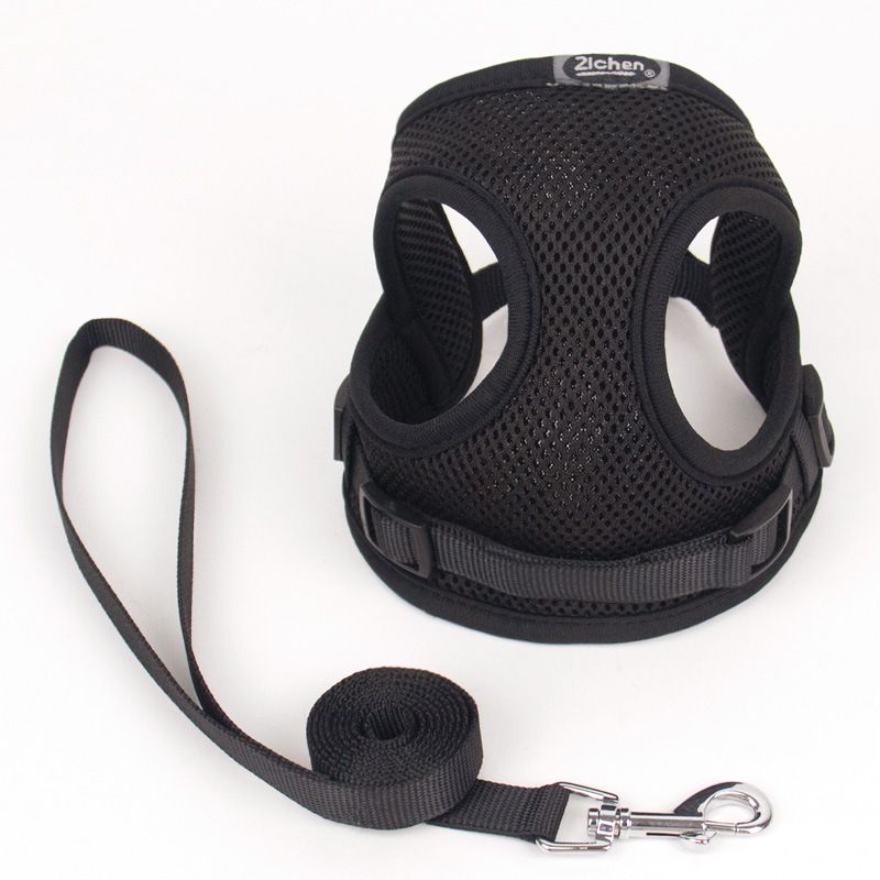 Zichen Mesh Dog Vest Harness Small Medium Black Upgraded version 1.5 (with — image 1