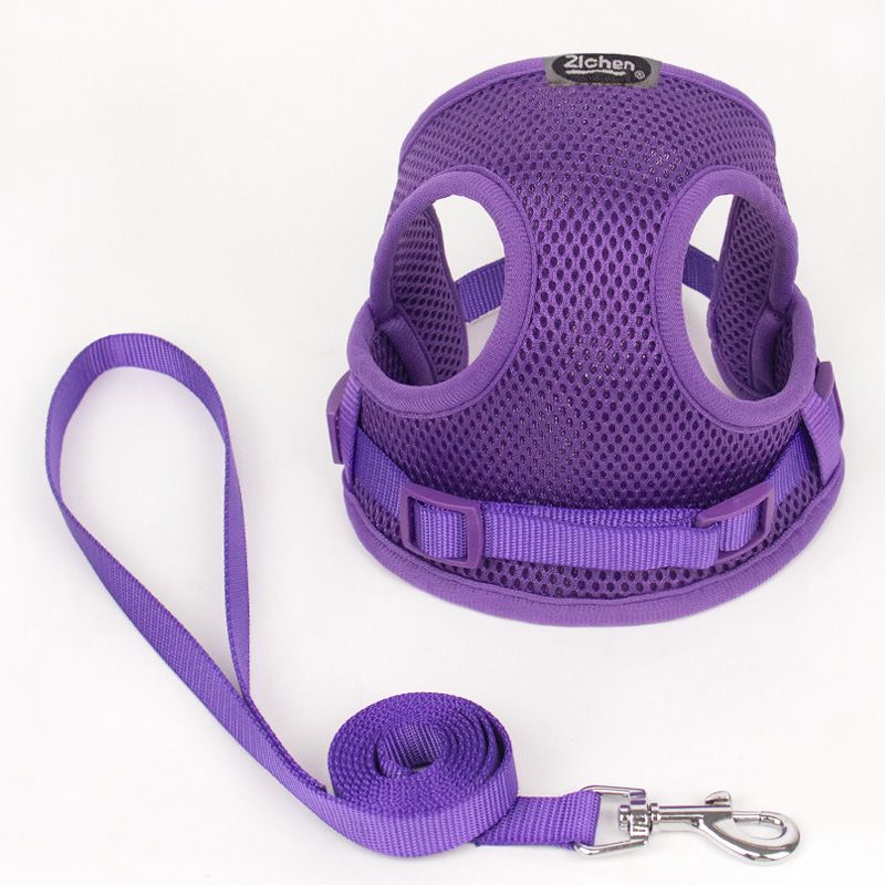 Zichen Mesh Dog Vest Harness Small Medium Purple Upgraded version 1.5 (with — image 1