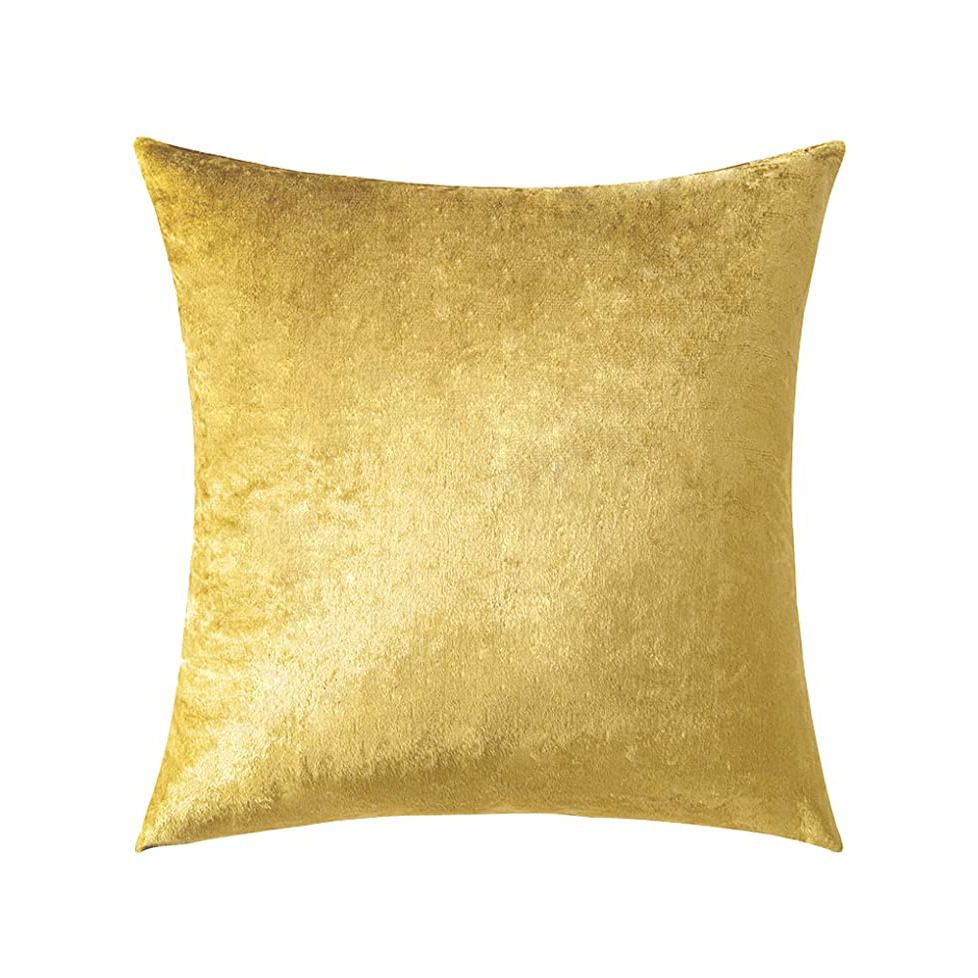 Ice Velvet Pillow Cover Polyester Solid Color 30x50cm Light Brown 50*50cm view 6