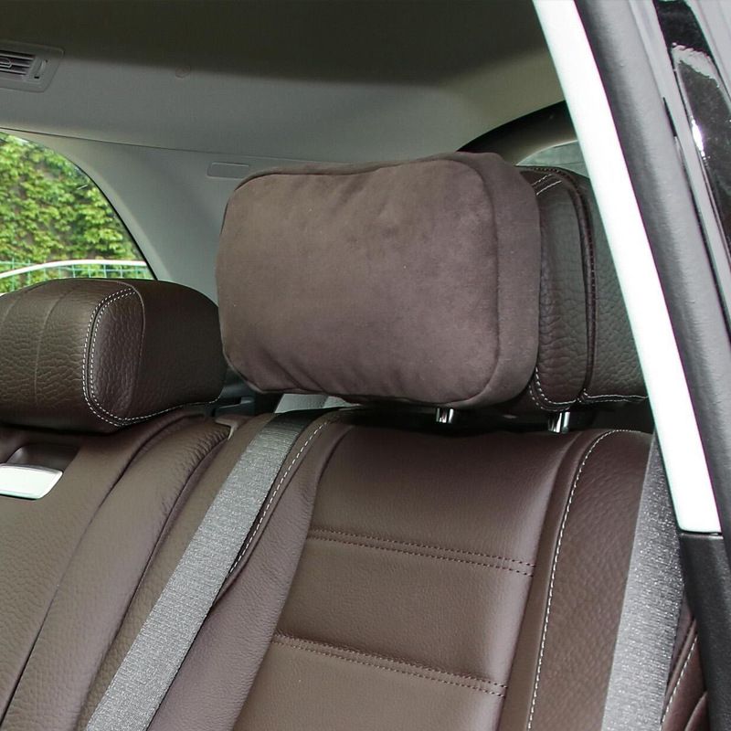 Rear Headrest Mercedes Benz E C GLC GLE GLS Microfiber Off-white new front row view 4