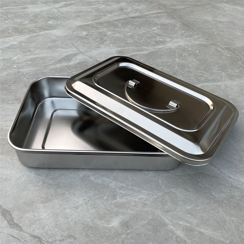 Jinbokang Stainless Steel Sterilization Box Surgical... 11.5 inch without hole view 2