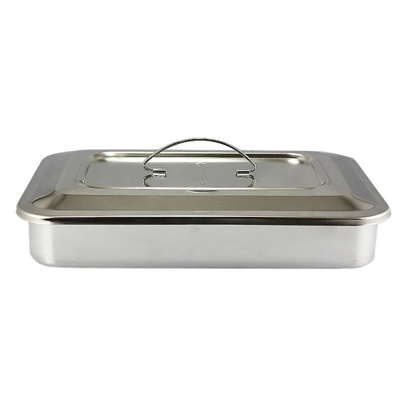 Jinbokang Stainless Steel Sterilization Box Surgical... 9 inch no hole [201 view 2