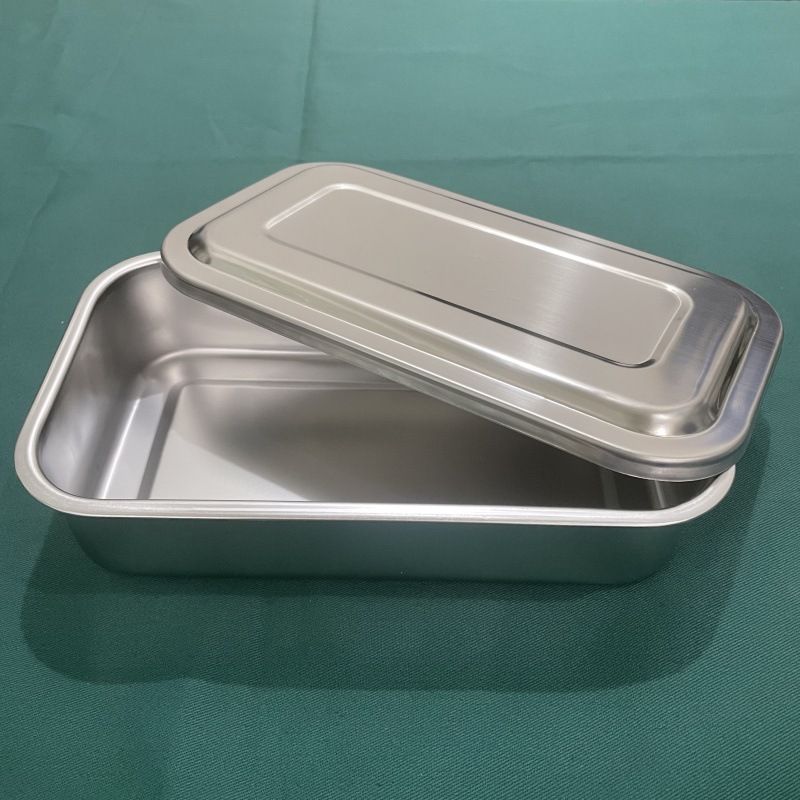 Jinbokang Stainless Steel Sterilization Box Surgical... 8 inch no hole [304