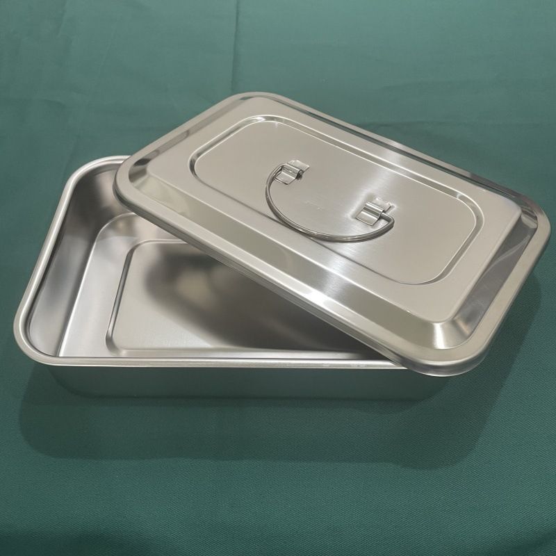 Jinbokang Stainless Steel Sterilization Box Surgical... 9 inch no hole [304