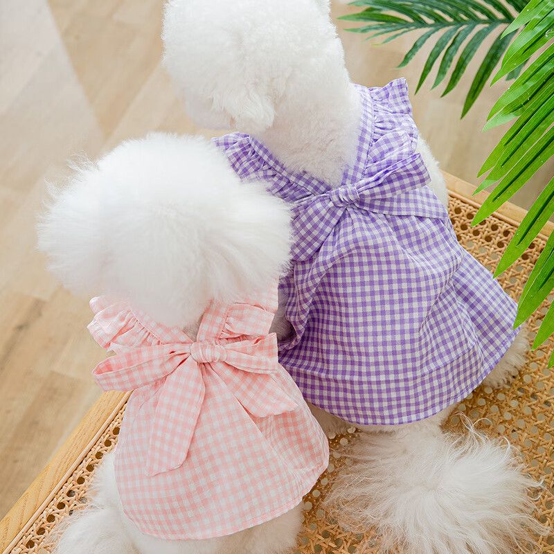 Pet Clothing Polyester Skirt Pretty Pet Pink strawberry cloud style random XL view 4