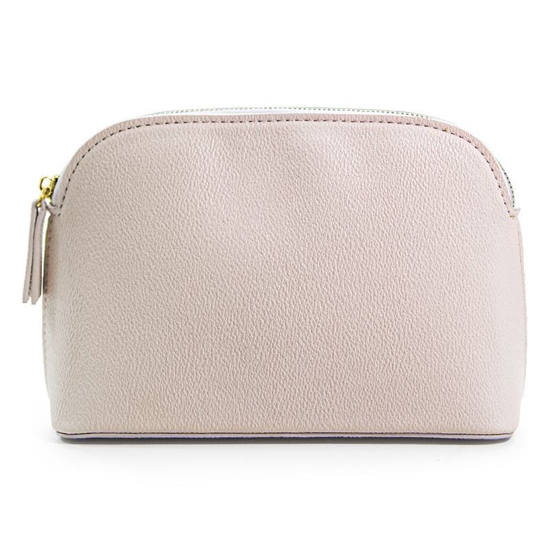 PU Leather Makeup Bag Waterproof Travel Storage. Light pink
