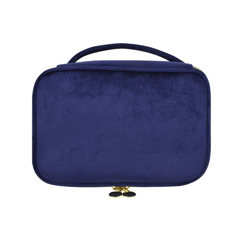 Velvet Makeup Storage Bag Multipurpose Travel Case Royal blue