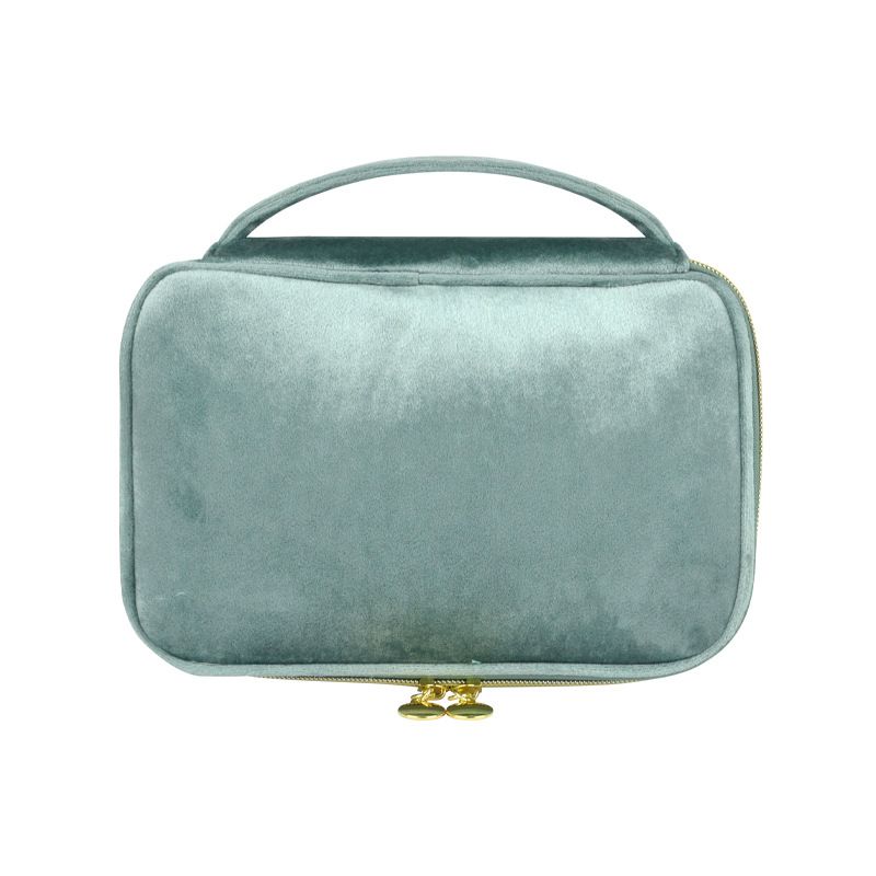Velvet Makeup Storage Bag Multipurpose Travel Case Azure