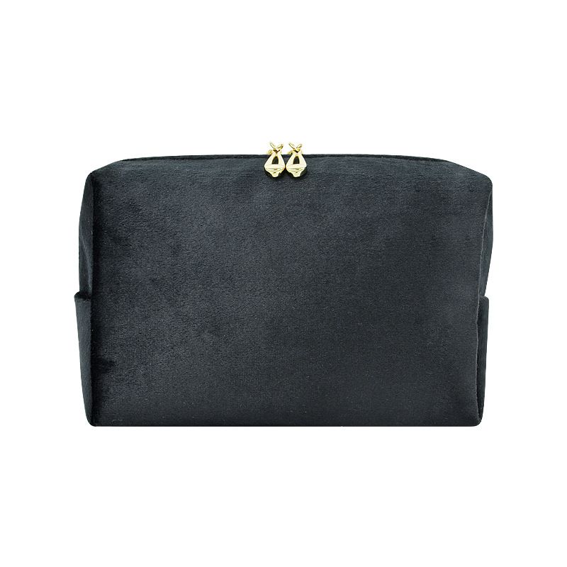 Dajia Velvet Makeup Bag Cube Travel Storage Black 18*11*7.5cm