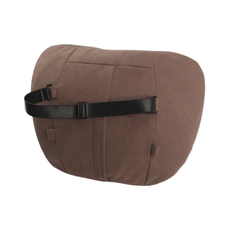 Car Headrest Lumbar Support Artificial Plush Other Mocha coffee - suede view 2