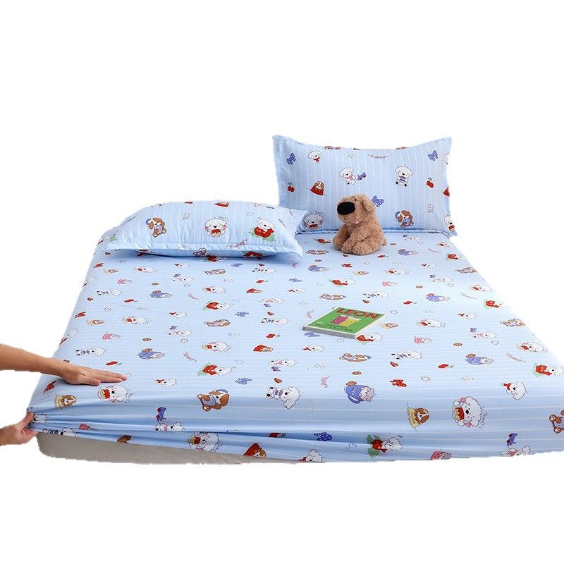Yuan sheng Home Textiles Fitted Sheet Pure Cotton. Blue cat 120cm/200cm thin view 6