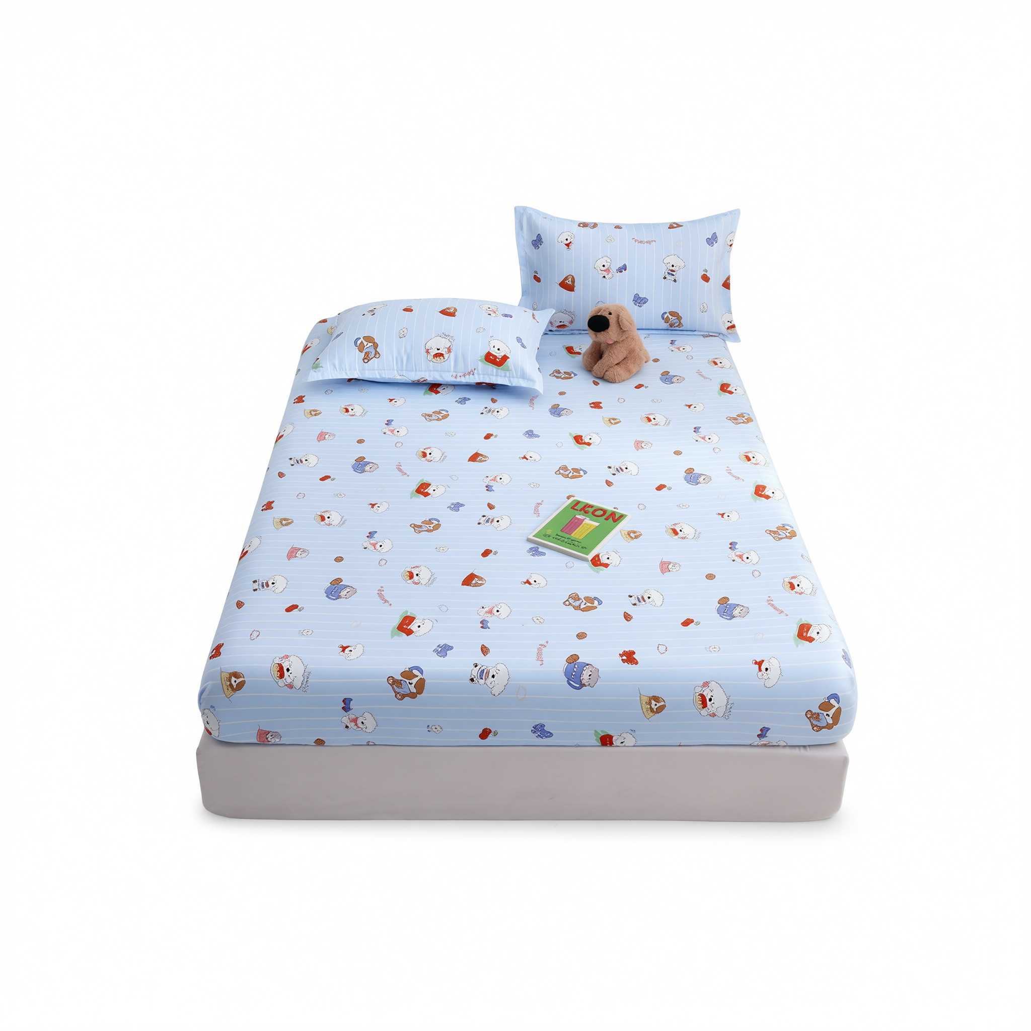 Yuan sheng Home Textiles Fitted Sheet Pure Cotton. Cartoon white bear view 5