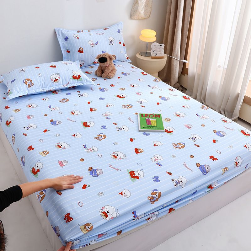 Yuan sheng Home Textiles Fitted Sheet Pure Cotton. Cartoon white bear view 3