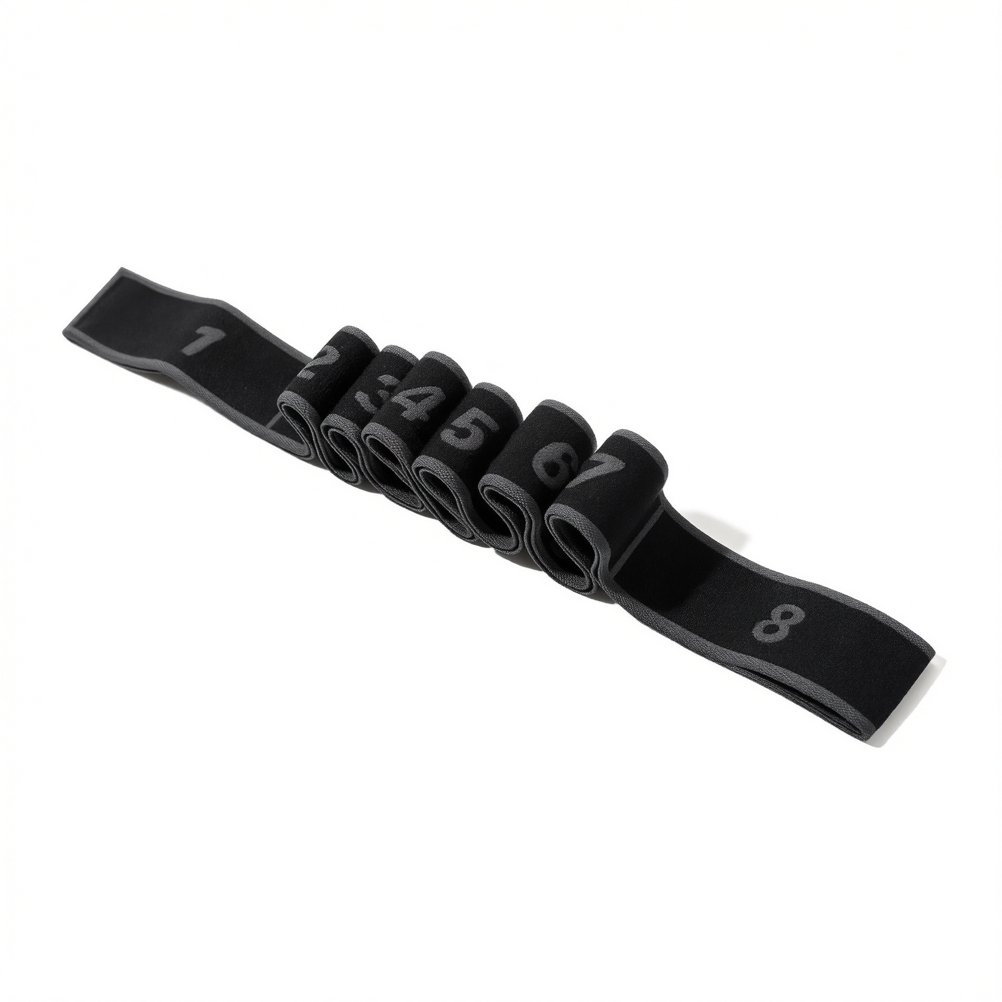 Resistance Band Yoga Fitness Digital Style Black and gray-digital model [8 grids]