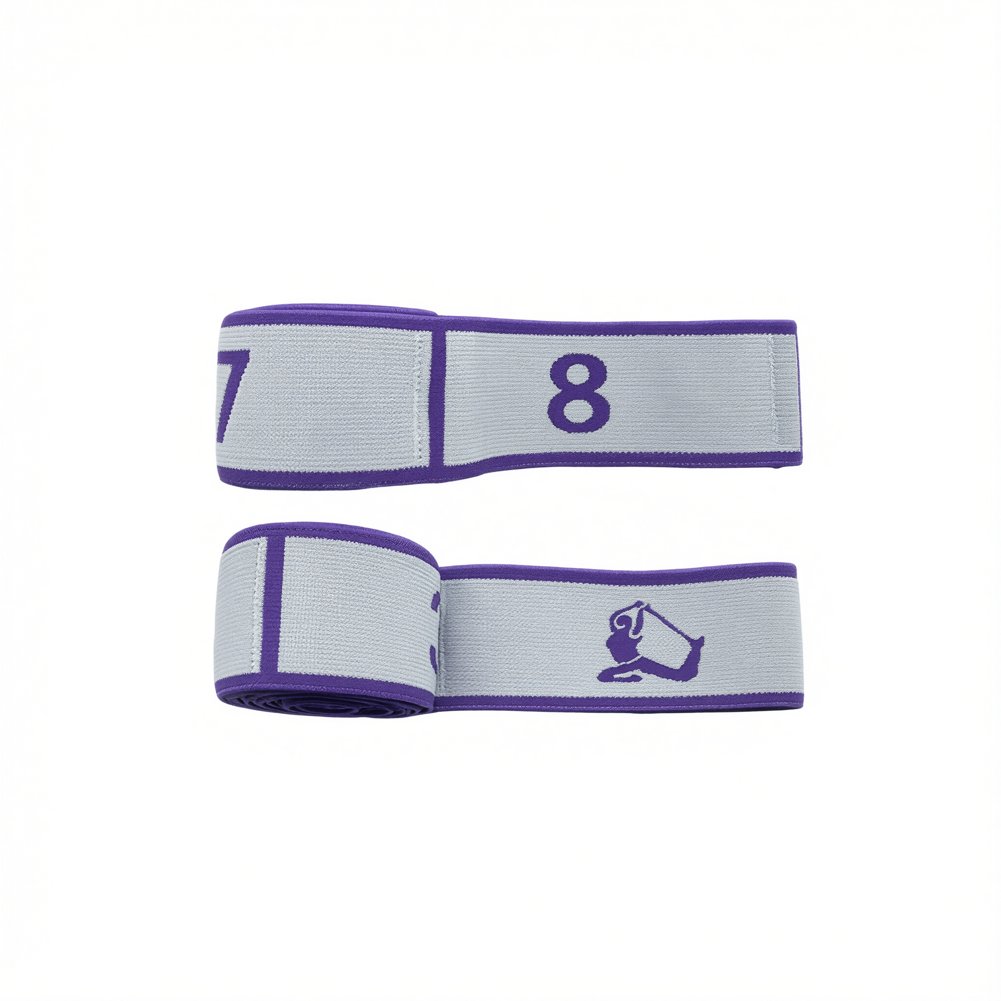 Resistance Band Yoga Fitness Digital Style Light blue-small size [8 grids]