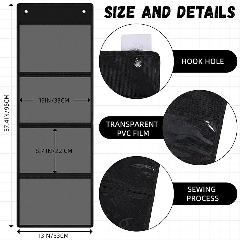 Wall Mounted Storage Organizer 4 Grids White 4 grids view 2