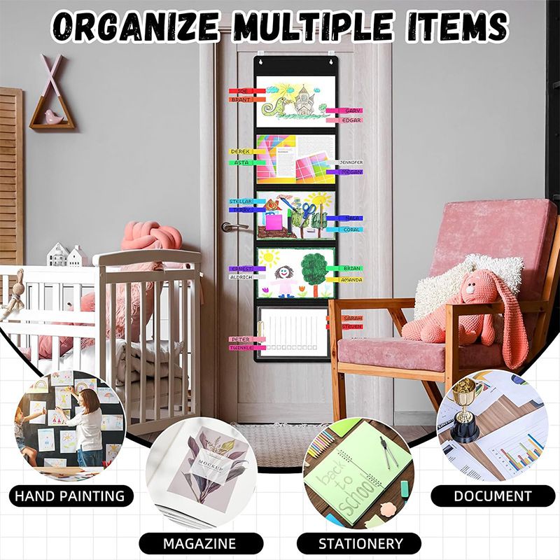 Wall Mounted Storage Organizer 4 Grids White 4 grids view 4