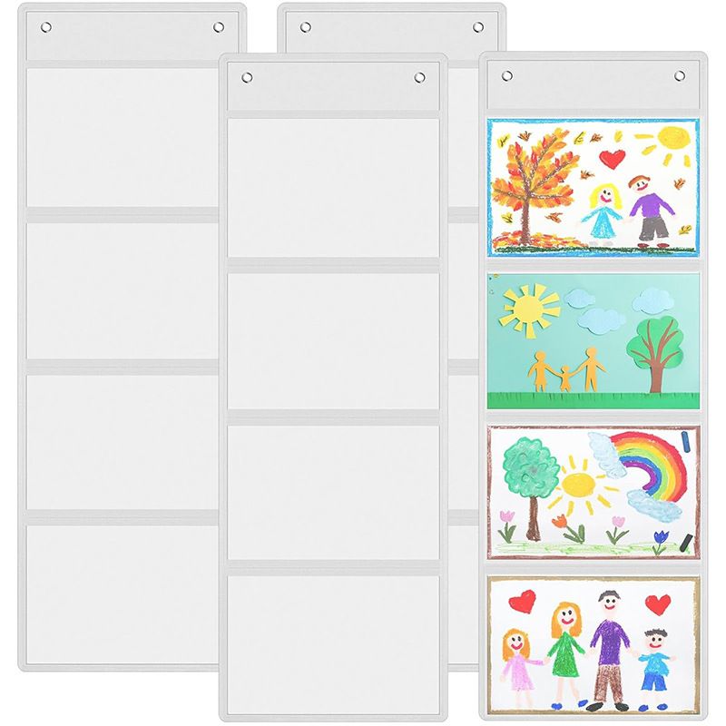 Wall Mounted Storage Organizer 4 Grids White 1 grid