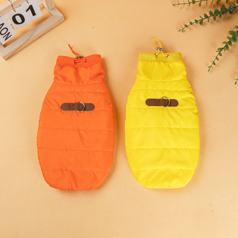 Pet Vest Polyester Warm Coat for Dogs Cats Orange XL view 3