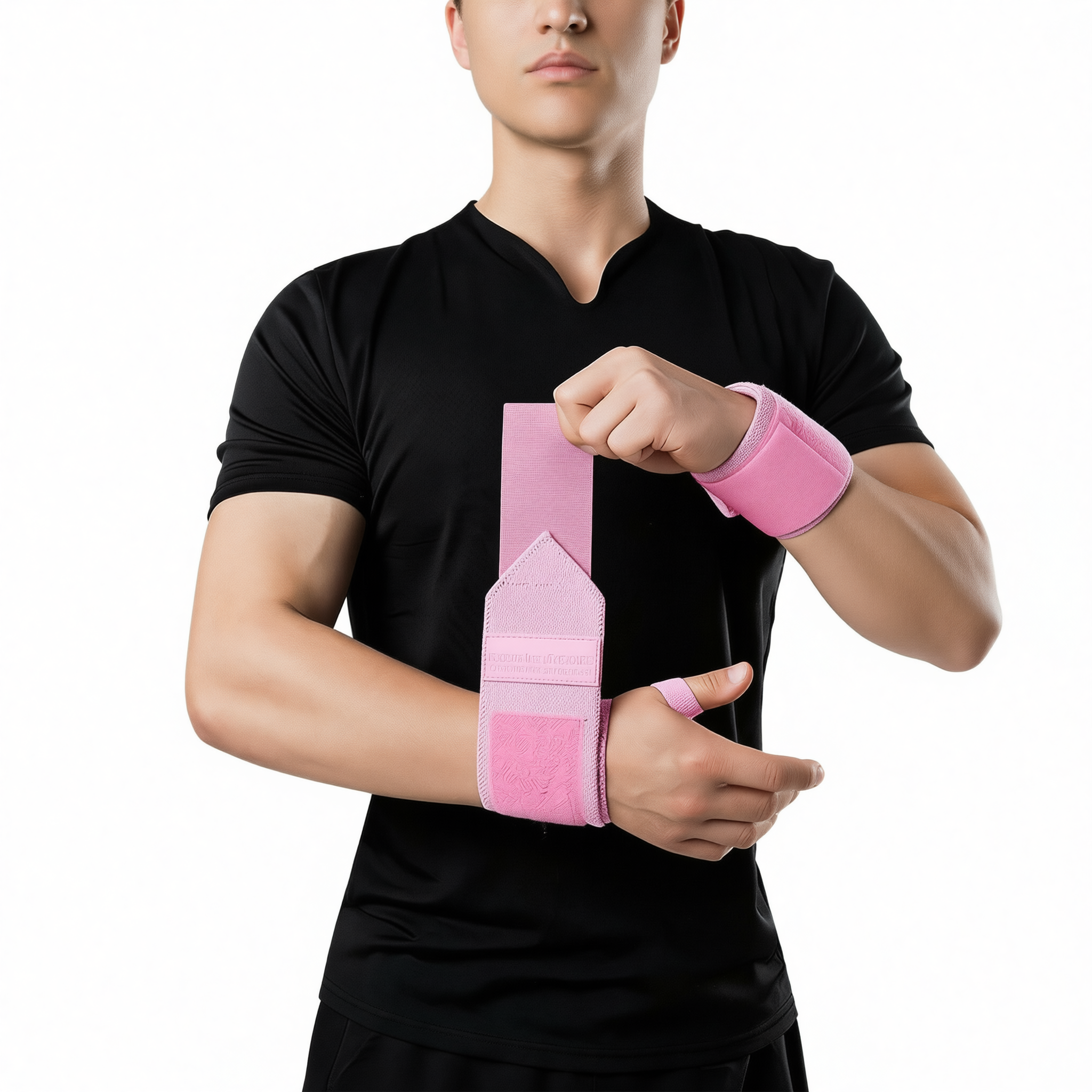 Wrist Compression Bandage Adjustable Fitness Support Dreamy pink compression