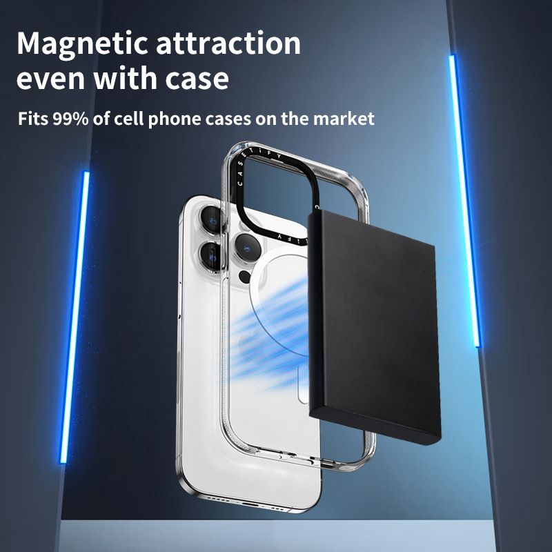 An qichen Magnetic Power Bank 15W Wireless Fast Charge Silver view 2