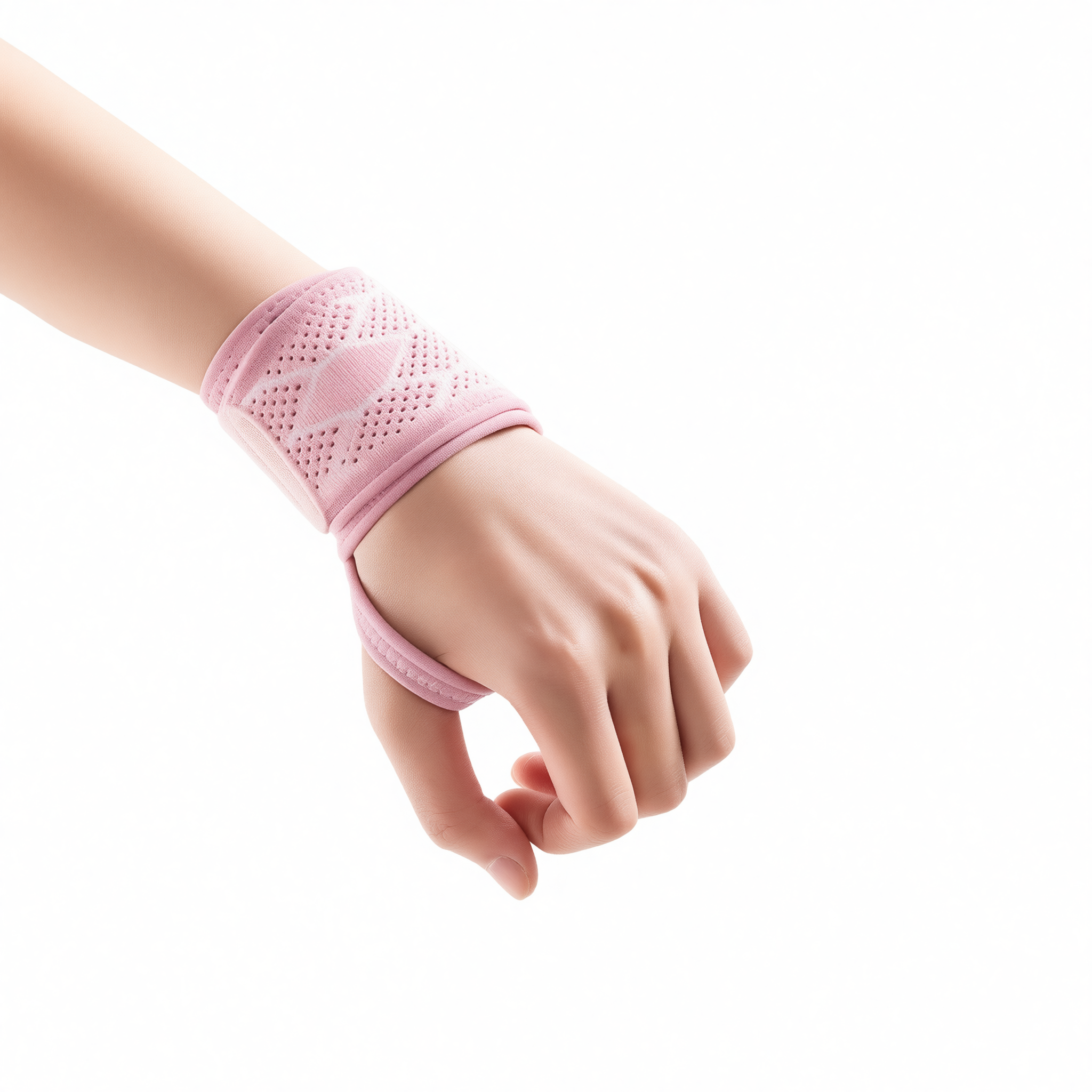 Wristband Sports Compression Brace Polyester Breathable powder - one pair