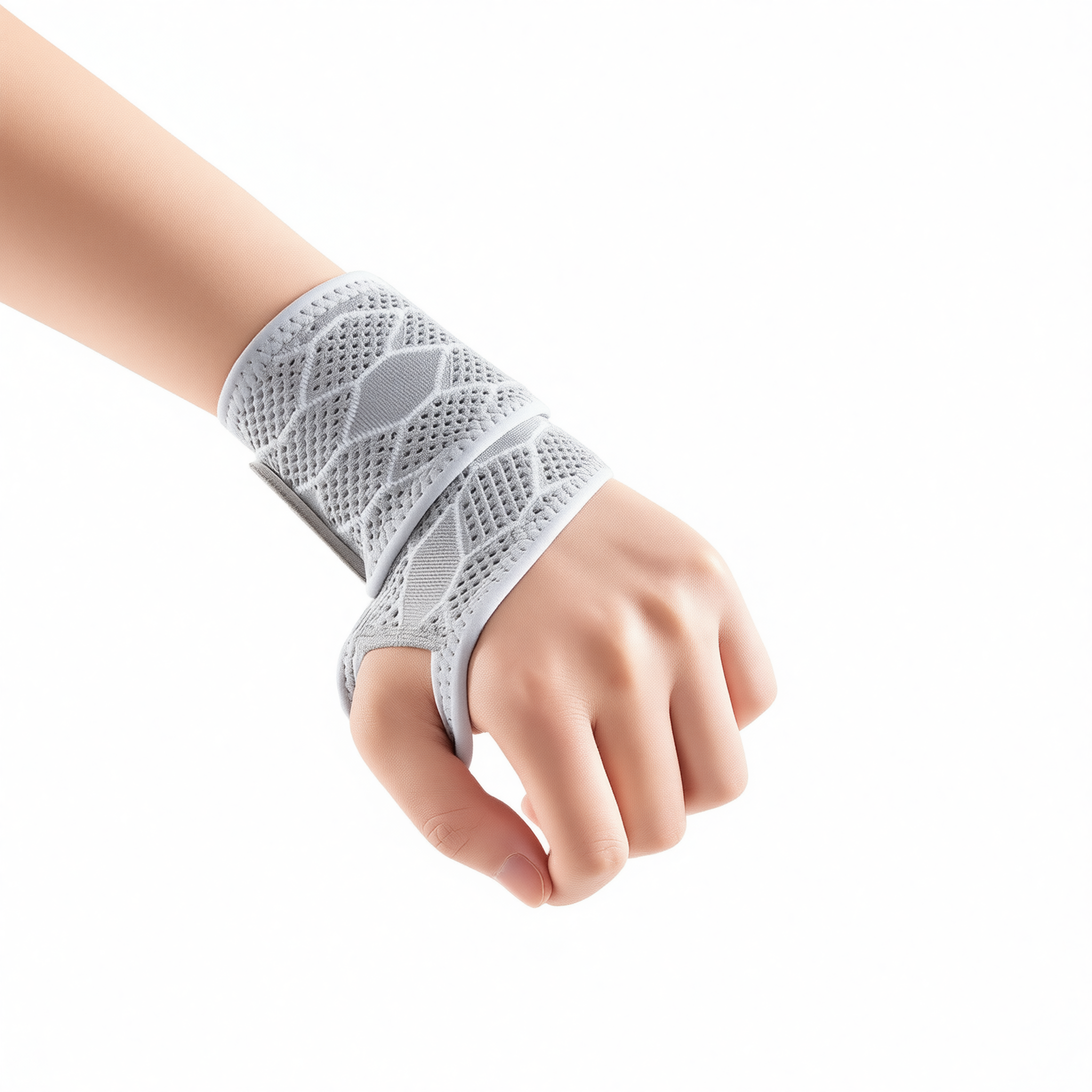 Wristband Sports Compression Brace Polyester Classic gray - one pair