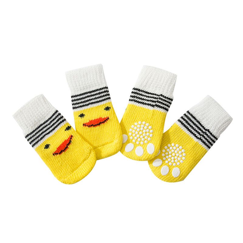 Foot art mouse Pet Socks Cartoon Anti Slip Blue frog Xl-super large view 3