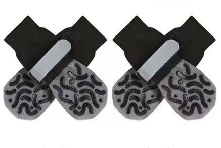 Cotton Dog Socks Striped Jacquard Pet Footwear Black caterpillar [opp bag] M