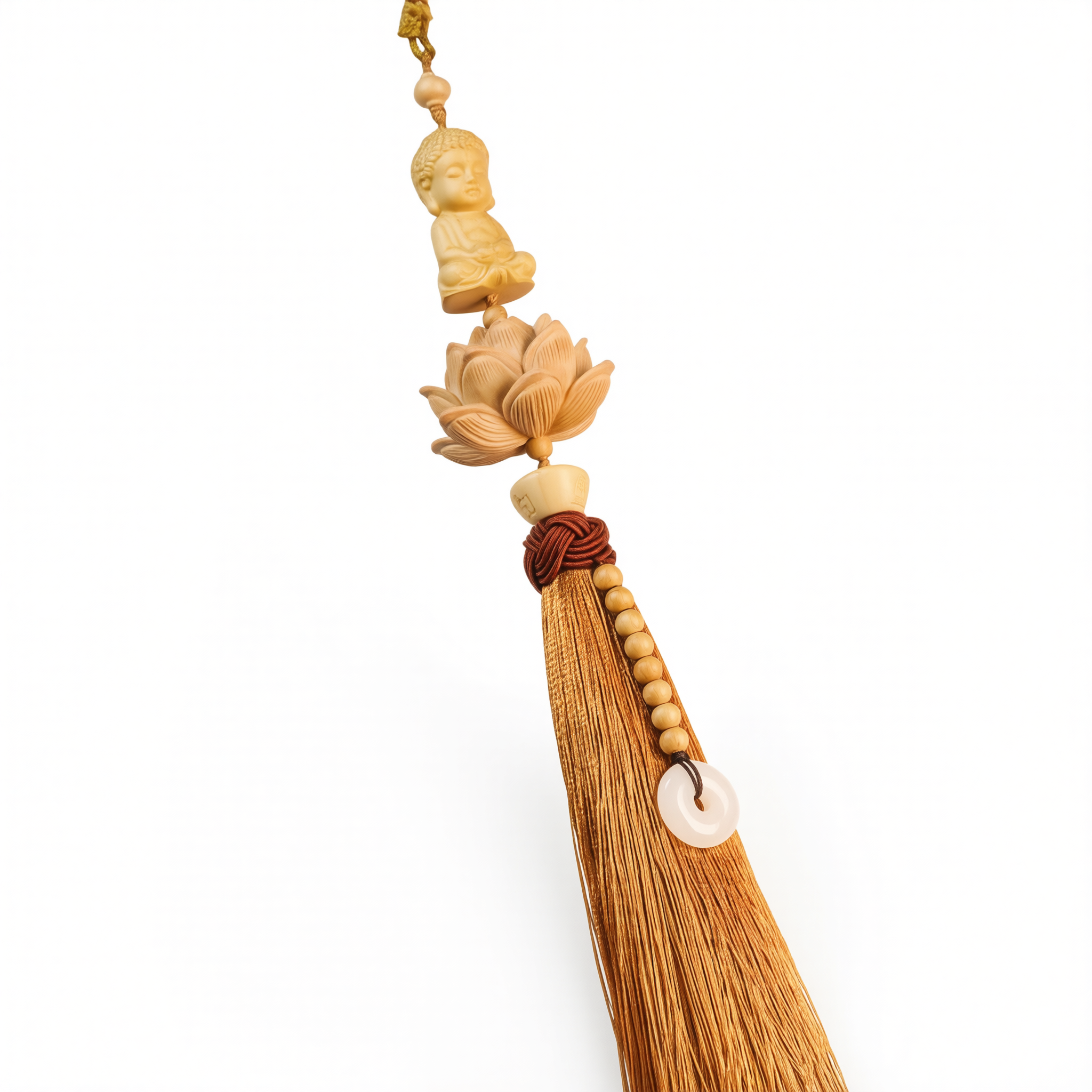 Tan hui Boxwood Lotus Car Hanging Ornament Little buddha [boxwood lotus] light view 3