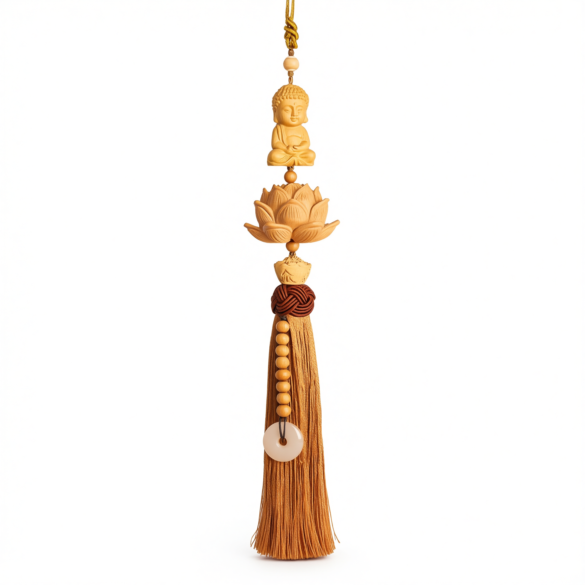 Tan hui Boxwood Lotus Car Hanging Ornament Fu character [boxwood lotus] wine view 3