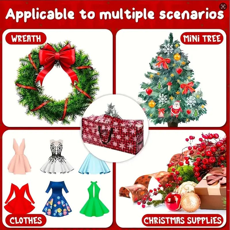 Love Cute Storage Hanging Bag PP Snowflake Tree Snowflake color tree bag view 2