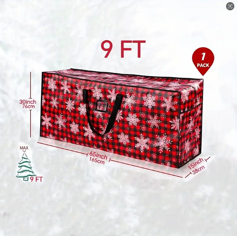Love Cute Storage Hanging Bag PP Snowflake Tree Snowflake color tree bag view 3