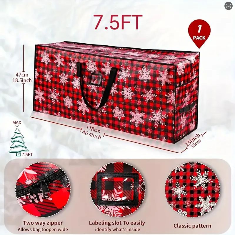 Love Cute Storage Hanging Bag PP Snowflake Tree Snowflake color tree bag view 4