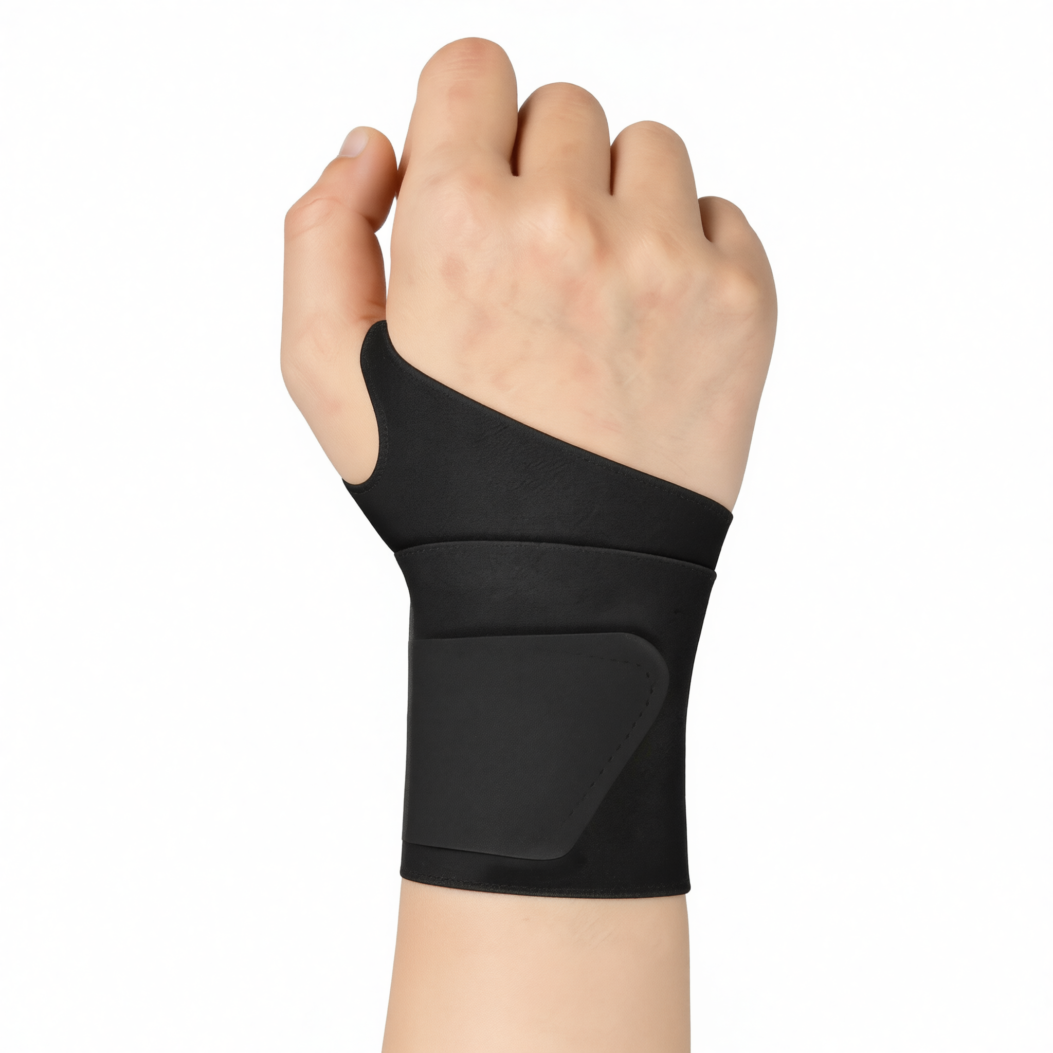 Sports Wristband Polyester Fiber Unisex Sweat Absorbing Night black [thin