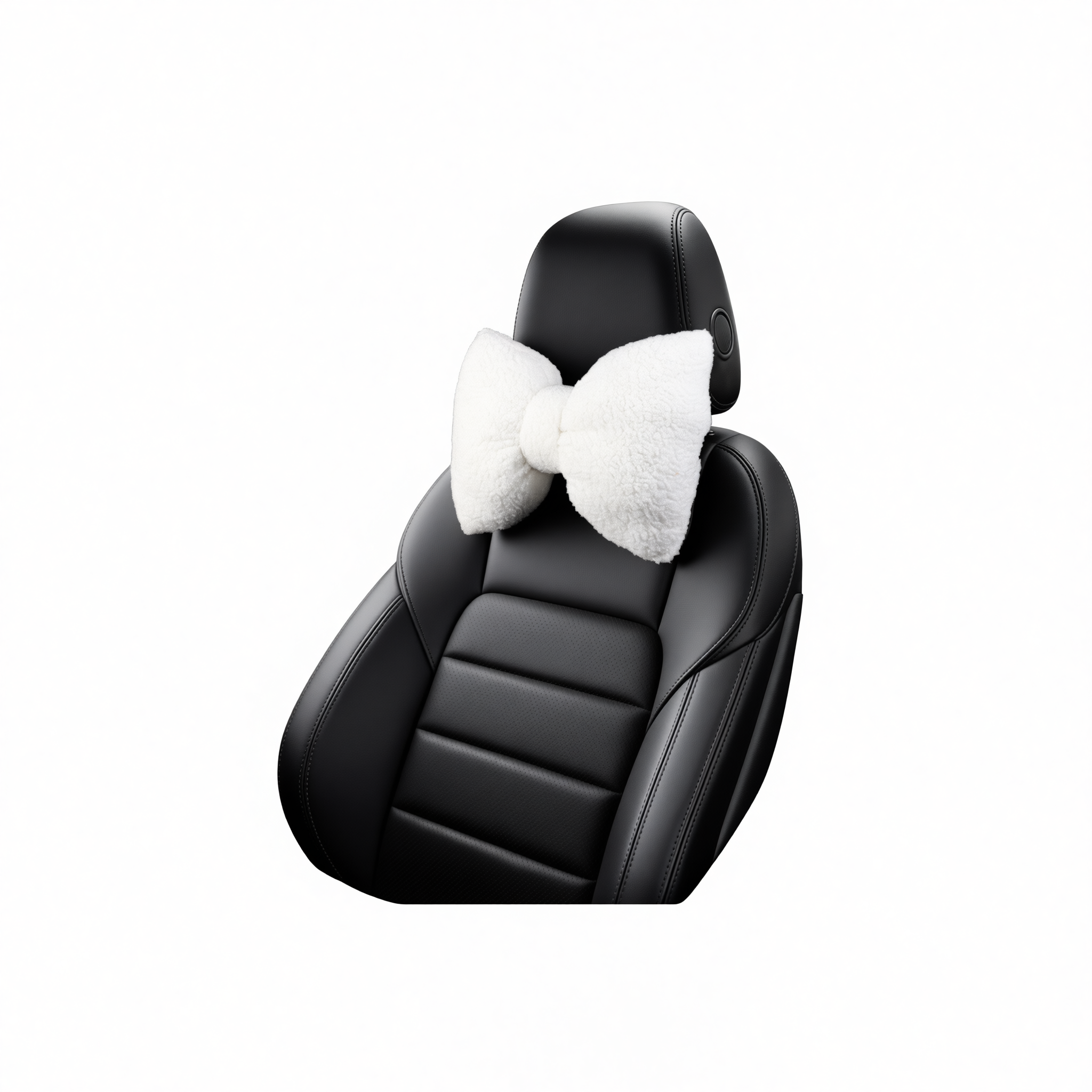 Car Headrest Pillow Artificial Plush Neck Support Khaki-plush-headrest view 5