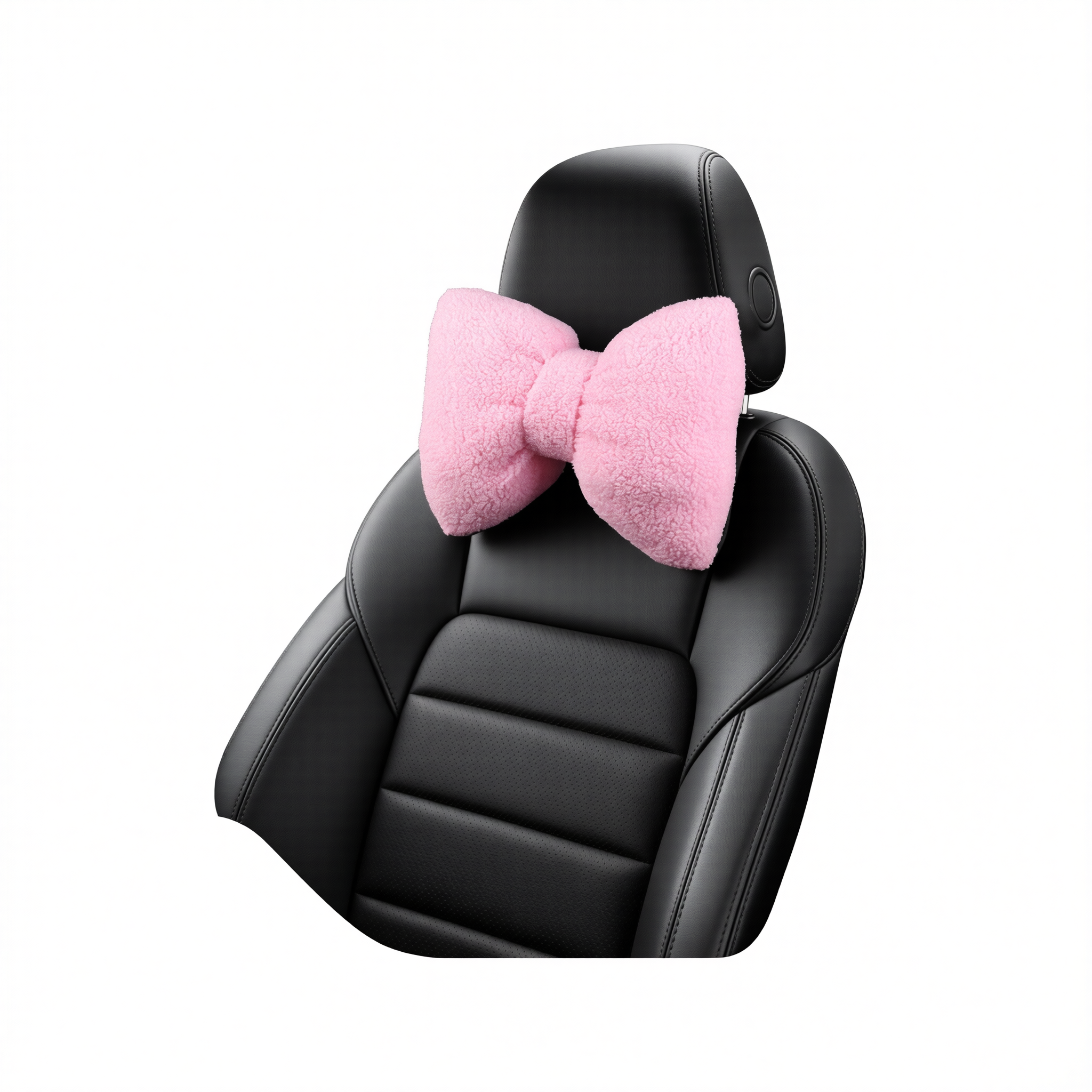 Car Headrest Pillow Artificial Plush Neck Support Purple-plush-headrest view 4