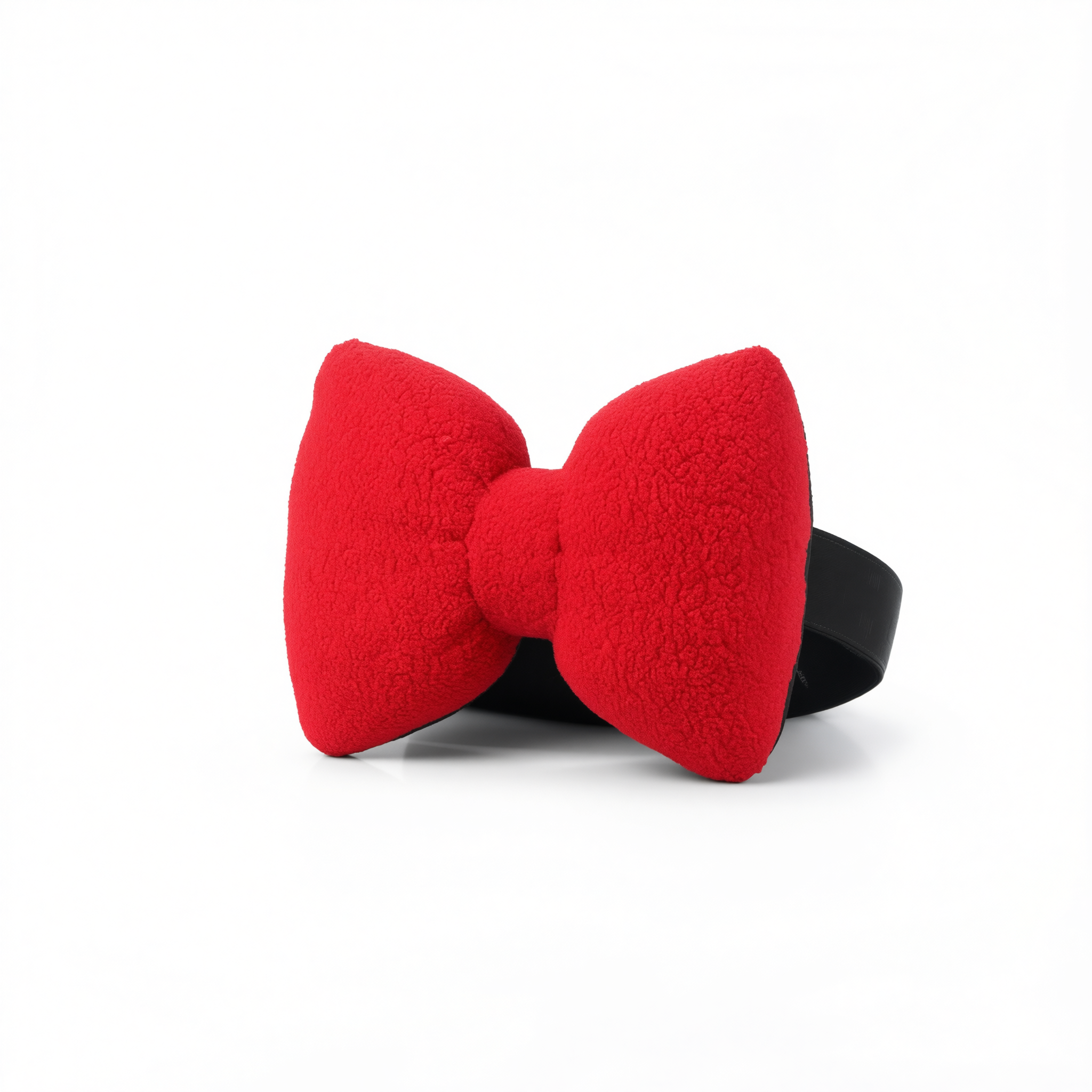 Car Headrest Pillow Artificial Plush Neck Support Rose red-plush-headrest view 3