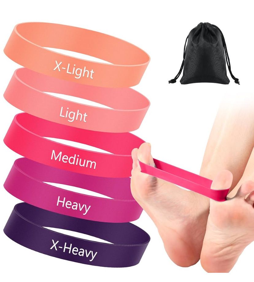 Yoga Cat TPE Finger Pull Ring Resistance Band Light pink finger pull ring arch