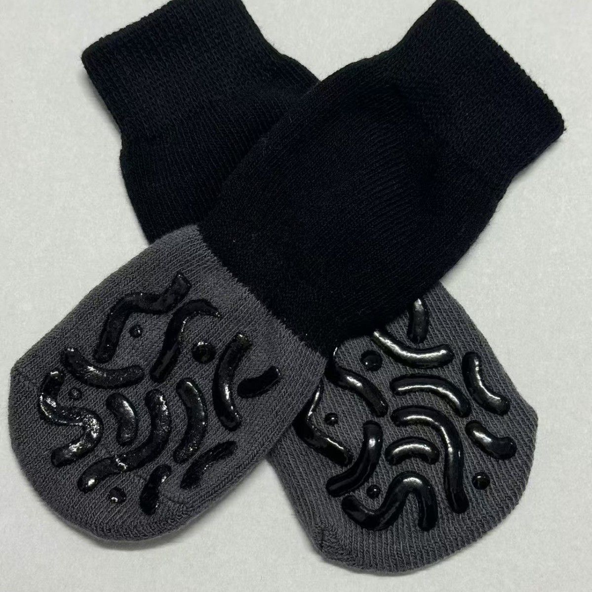 Dog Shoes Non Slip Indoor Outdoor Cotton Dark brown caterpillar-double-sided view 3
