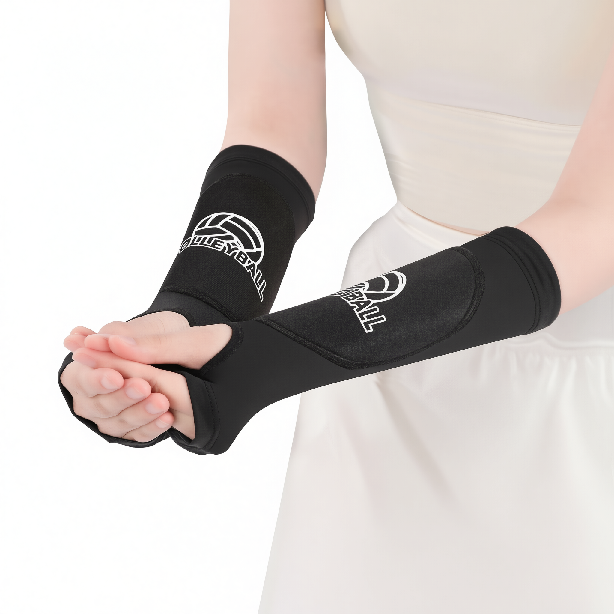 Volleyball Arm Guards Nylon The one who leaps Volleyball arm guards [blue] xl view 2