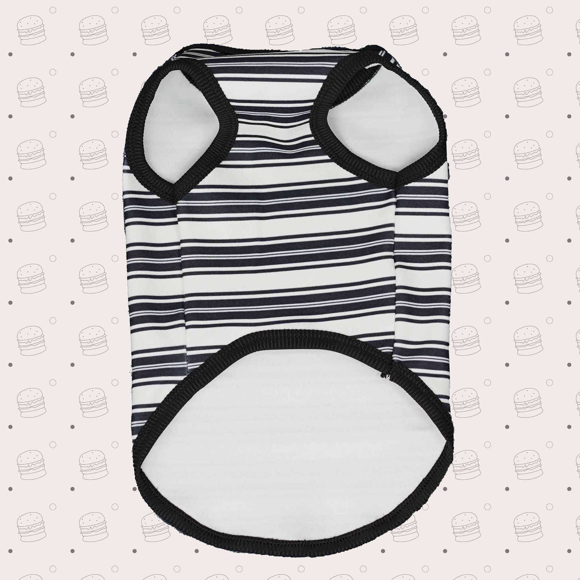 Dog Vest Warm Striped German Velvet Pet Clothes Black and white stripes — image 1