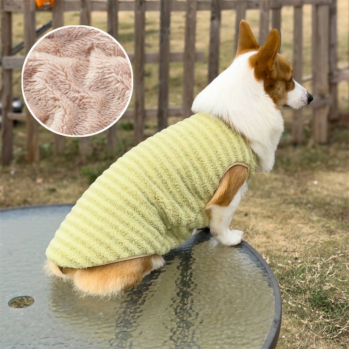 Pet Dog Vest Winter Warm Polyester Blue [fleece lined & extra thick] 9xl view 4