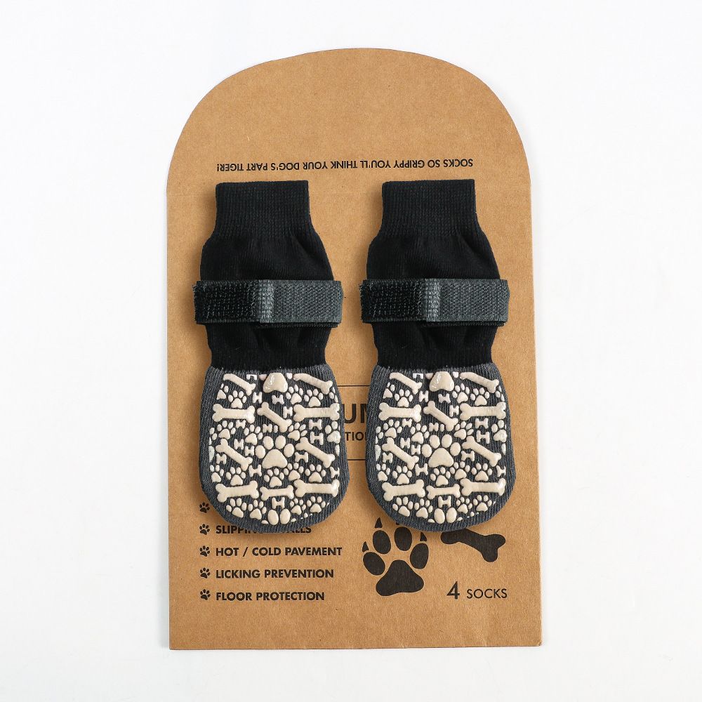 Dog Shoes Non Slip Indoor Outdoor Cotton White bone pattern [premium storage